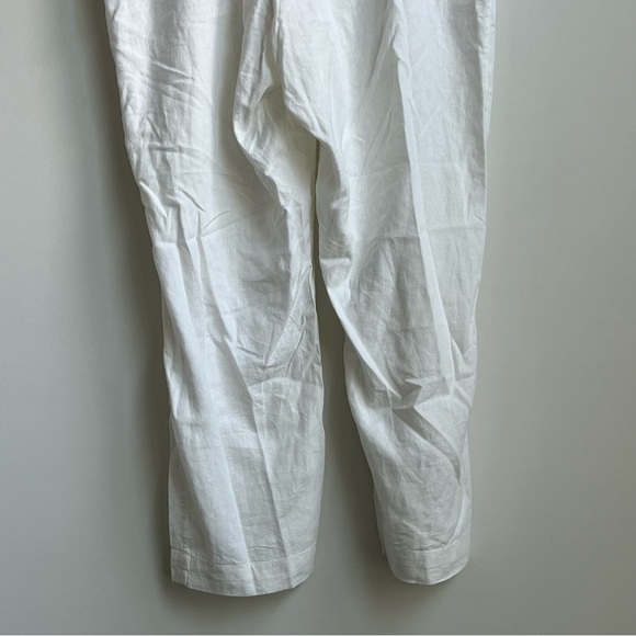 New Old Navy High Rise Linen Blend Straight Pants Comfort XXL TALL White Beach - Picture 12 of 14